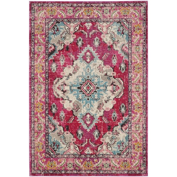 Safavieh Monaco Large Rectangle Area Rug PInk & Multi - 9 x 12 ft. MNC243D-9 - main
